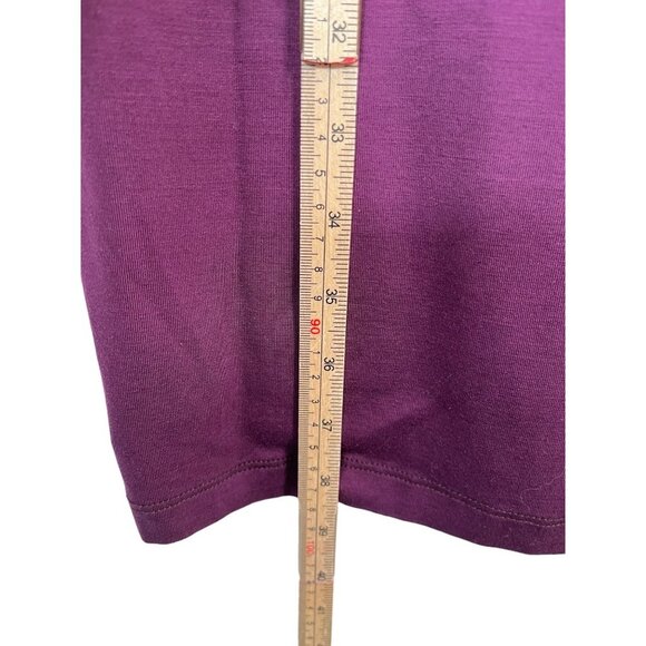 Trina‎ Turk Jersey Tunic length dress stretchy purple sz L - Picture 8 of 10